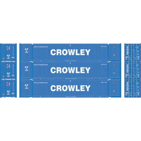 Athearn HO Scale RTR 53' Jindo Container, Crowley #2 (3)