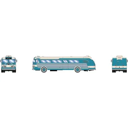 Athearn HO Scale Intercity Bus, Teal & Cream