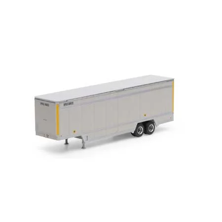 Athearn HO Scale RTR 40' DropSill Parcel Trailer,UPS/Yellow80672