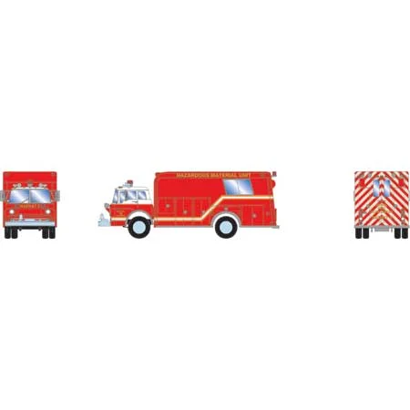 Athearn HO Ford C Fire Resc Truck,Rural Fire Dist HAZMAT 3