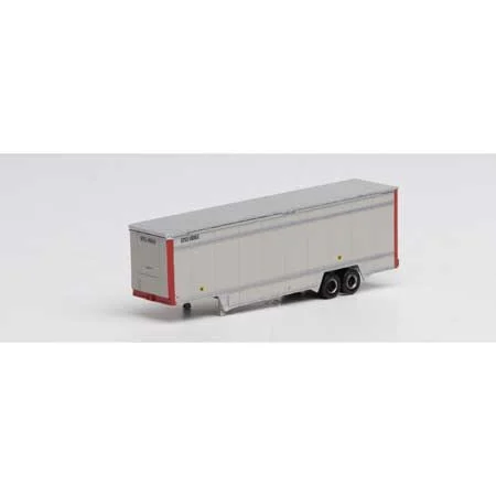 Athearn N Scale 40' Drop Sill Parcel Trailer,UPS/Red Ends #86963