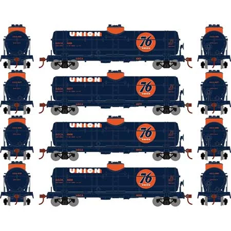 Athearn HO Scale 1-Dome Tank, Union Oil/UOCX (4)