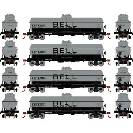 Athearn HO Scale 1-Dome Tank, Bell Oil/SHPX #2 (4)