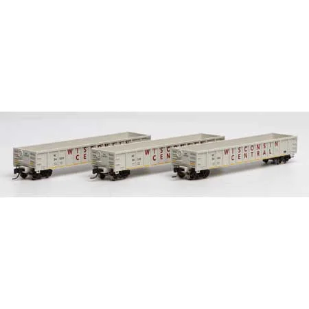 Athearn N Scale 52' Mill Gondola, Wisconsin Central (3)