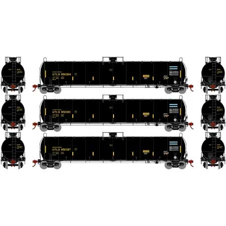Athearn N Scale 33,900-Gallon LPG Tank/Early, UTLX #1 (3)