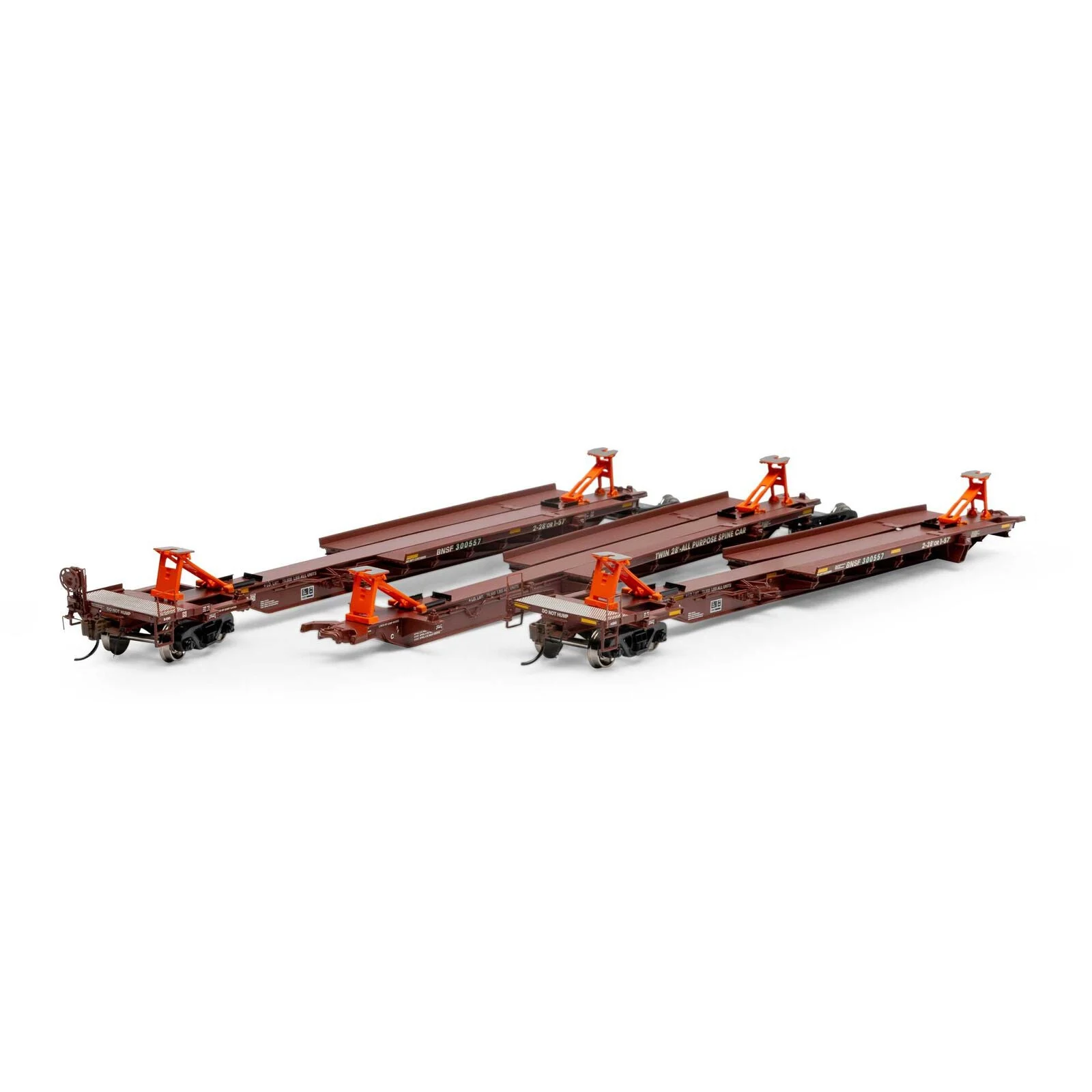 Athearn HO BNSF #300557 57' Trinity Spine Car 3-Pack ATH41100