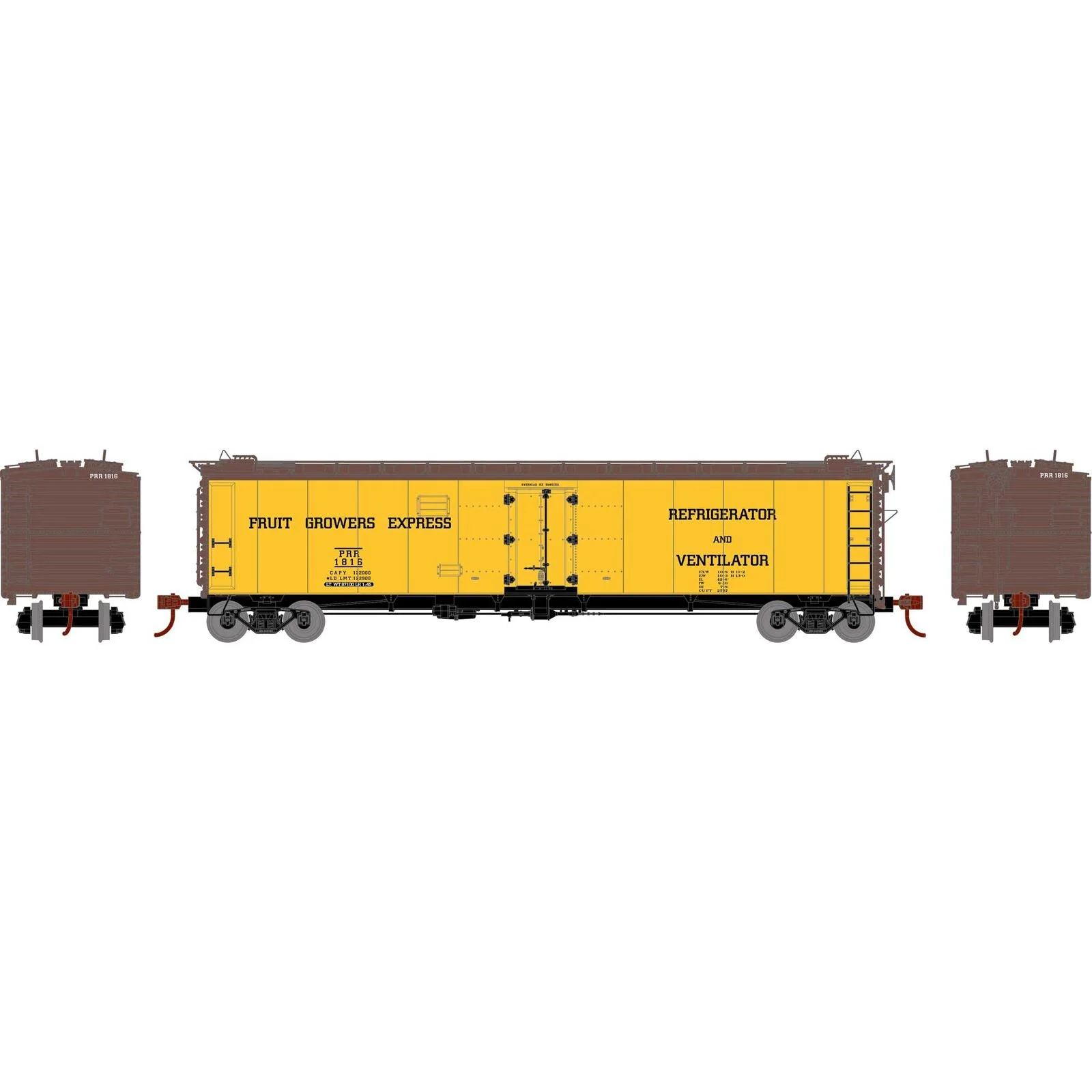 Athearn HO PRR #1816 50' Ice Bunker Reefer