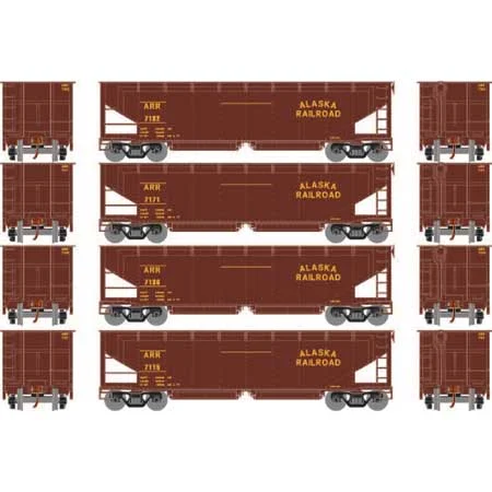 Athearn HO Scale RTR 40' Offset Ballast Hopper w/Load,ARR #2 (4)