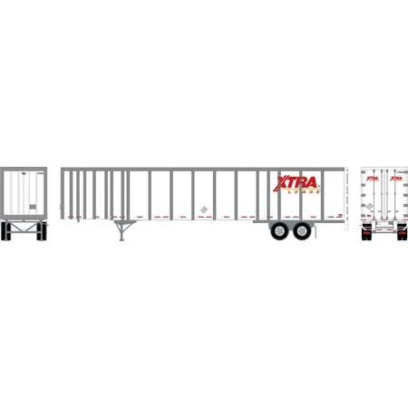 Athearn HO Scale 53' Wabash Plate Trailer XTRA #471420 - 72819