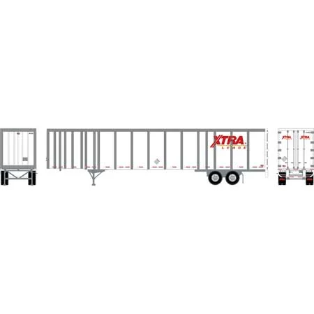 Athearn HO Scale 53' Wabash Plate Trailer XTRA #471455 - 72820