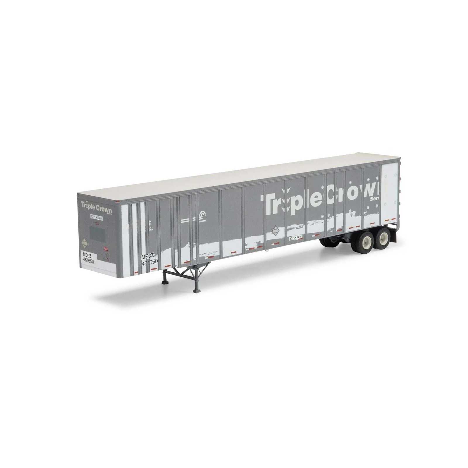Athearn HO Scale 53' Wabash Plate Trailer MECZ #461650 Ex Tripple Crown - 72821