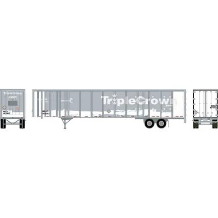 Athearn HO Scale 53' Wabash Plate Trailer MECZ #461662 - 72822