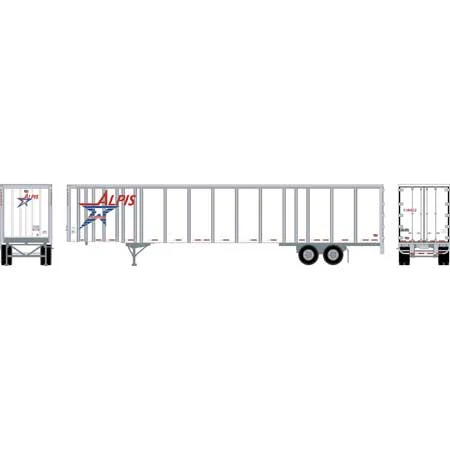 Athearn HO Scale 53' Wabash Plate Trailer Alpis #F38402