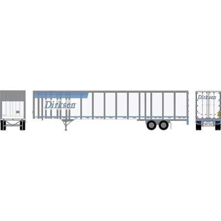 Athearn HO Scale 53' Wabash Plate Trailer Dirksen #57040 - 72830