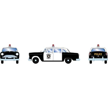 Athearn HO Scale RTR 1950's Sedan, Police
