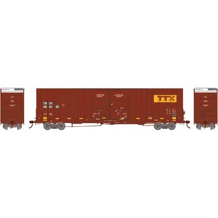 Athearn HO Scale RTR 60' Gunderson Box, TBOX/TTX/Patched #889298