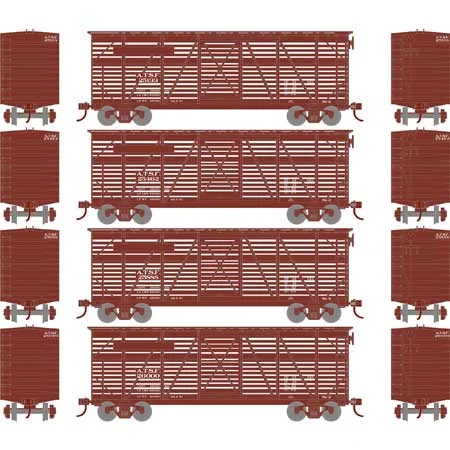 Athearn HO Scale 40' Stock Car, ATSF #1 (4)