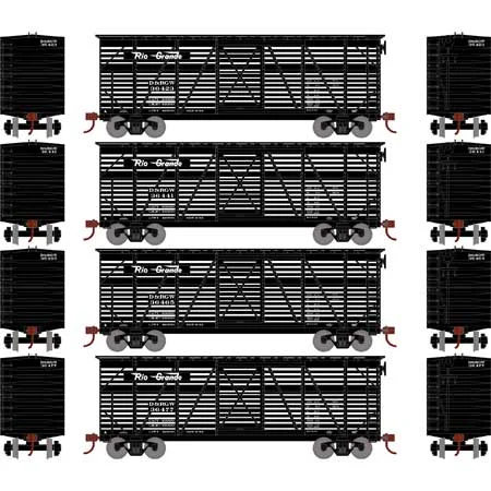 Athearn HO Scale 40' Stock Car, D&RGW #1 (4)