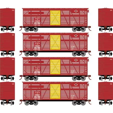 Athearn HO Scale 40' Stock Car, T&P #1 (4)