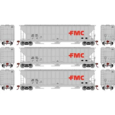 Athearn HO Scale RTR FMC 4700 Covered Hopper, NAHX (3)