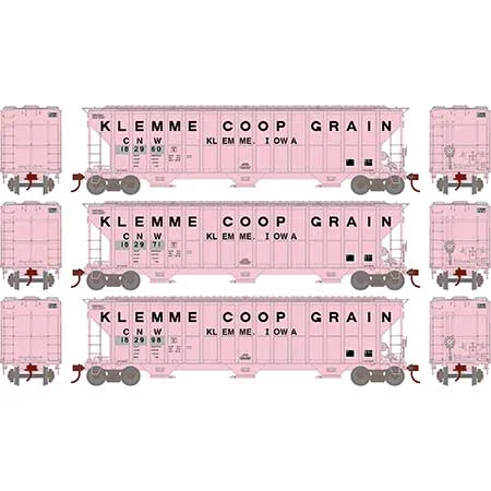 Athearn HO Scale RTR FMC 4700 Covered Hopper, C&NW (3)