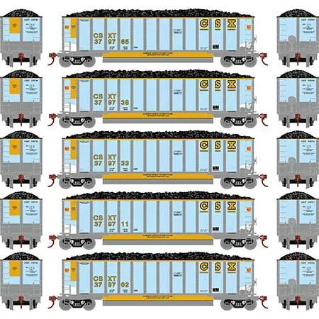 Athearn HO Scale Bethgon Coalporter w/Load, CSX #1 (5)