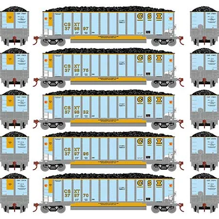 Athearn HO Scale Bethgon Coalporter w/Load, CSX #3 (5)