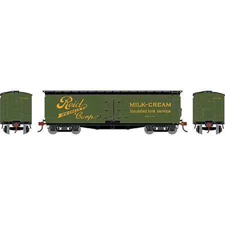 Athearn HO Scale 40' Pfaudler Milk Car, Reid Ice Cream #102