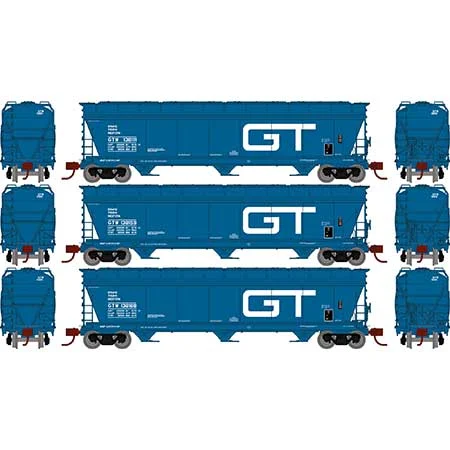 Athearn N Scale ACF 4600 3-Bay CF Hopper, GTW #1 (3)