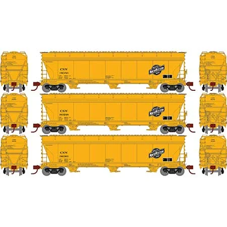 Athearn N Scale ACF 4600 3-Bay CF Hopper, C&NW #1 (3)