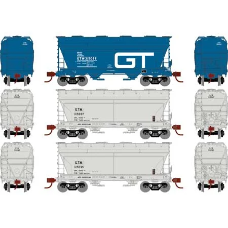 Athearn HO Scale RTR ACF 2970 Cover Hopper, GT&W (3)