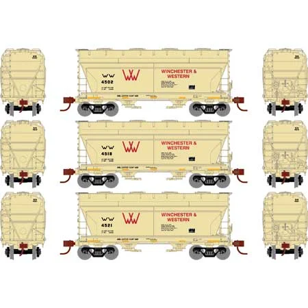 Athearn HO Scale RTR ACF 2970 Cover Hopper, W&W (3)