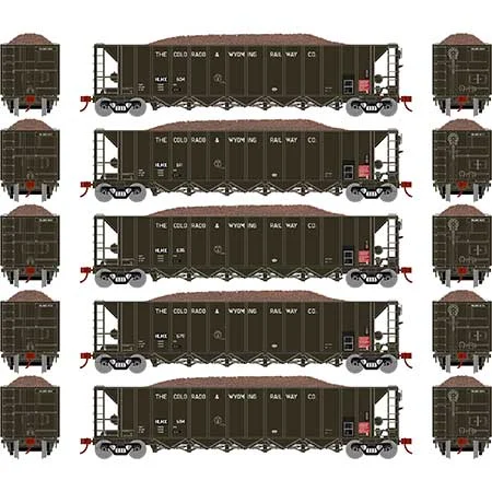 Athearn HO Scale RTR 5-Bay Rapid Discharge Hopper, HLMX #1 (5)