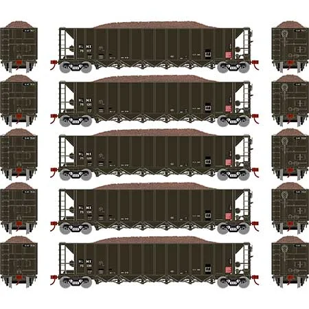 Athearn HO Scale RTR 5-Bay Rapid Discharge Hopper, HLMX #2 (5)
