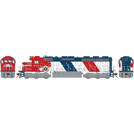 Athearn Genesis HO Scale SD45-2 w/DCC & Sound, SF/Bicentennial #5704