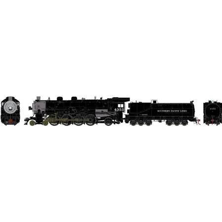 Athearn Genesis HO Scale 4-8-2 MT-4, SP/Early Black #4355