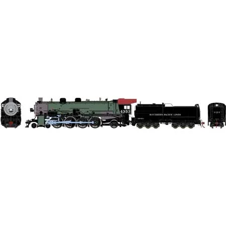 Athearn Genesis HO Scale 4-8-2 MT-4, SP/Early Green Boiler #4353