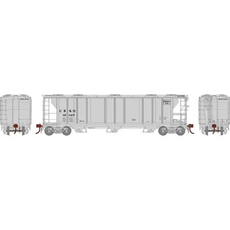 Athearn Genesis HO Scale PS-2 2893 3-Bay Covered Hopper, CB&Q #85025