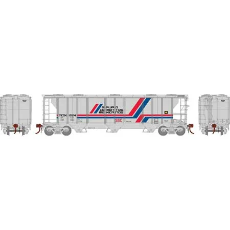 Athearn Genesis HO Scale PS-2 2893 3-Bay Covered Hopper, MCDX #1024