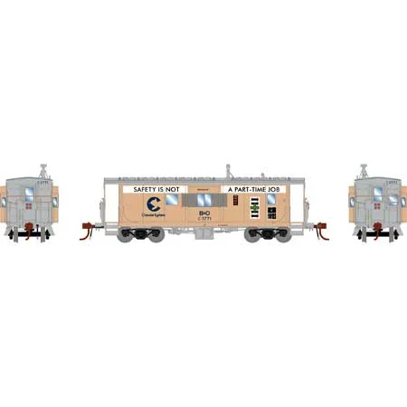 Athearn Genesis HO Scale C-26 ICC Caboosew/Light &Snd,Chessie/B&O#C-3771