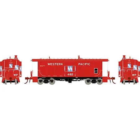 Athearn Genesis HO Scale Bay Window Caboose w/Lights,Western Pacific#482