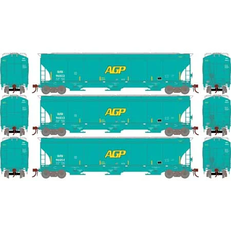 Athearn Genesis HO Scale Trinity 3-Bay Hoppers, DJTX # 1 (3)