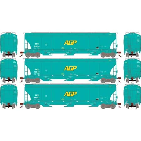Athearn Genesis HO Scale Trinity 3-Bay Hoppers, DJTX # 2 (3)