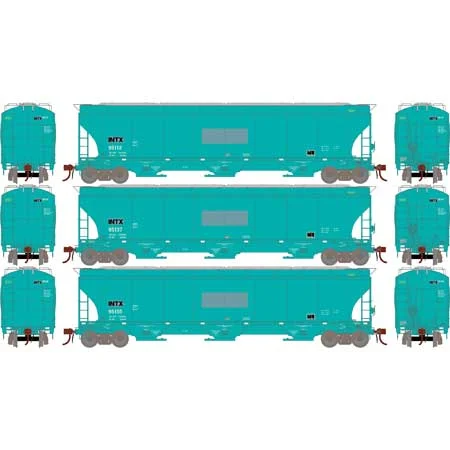 Athearn Genesis HO Scale Trinity 3-Bay Hoppers, INTX # 1 (3)