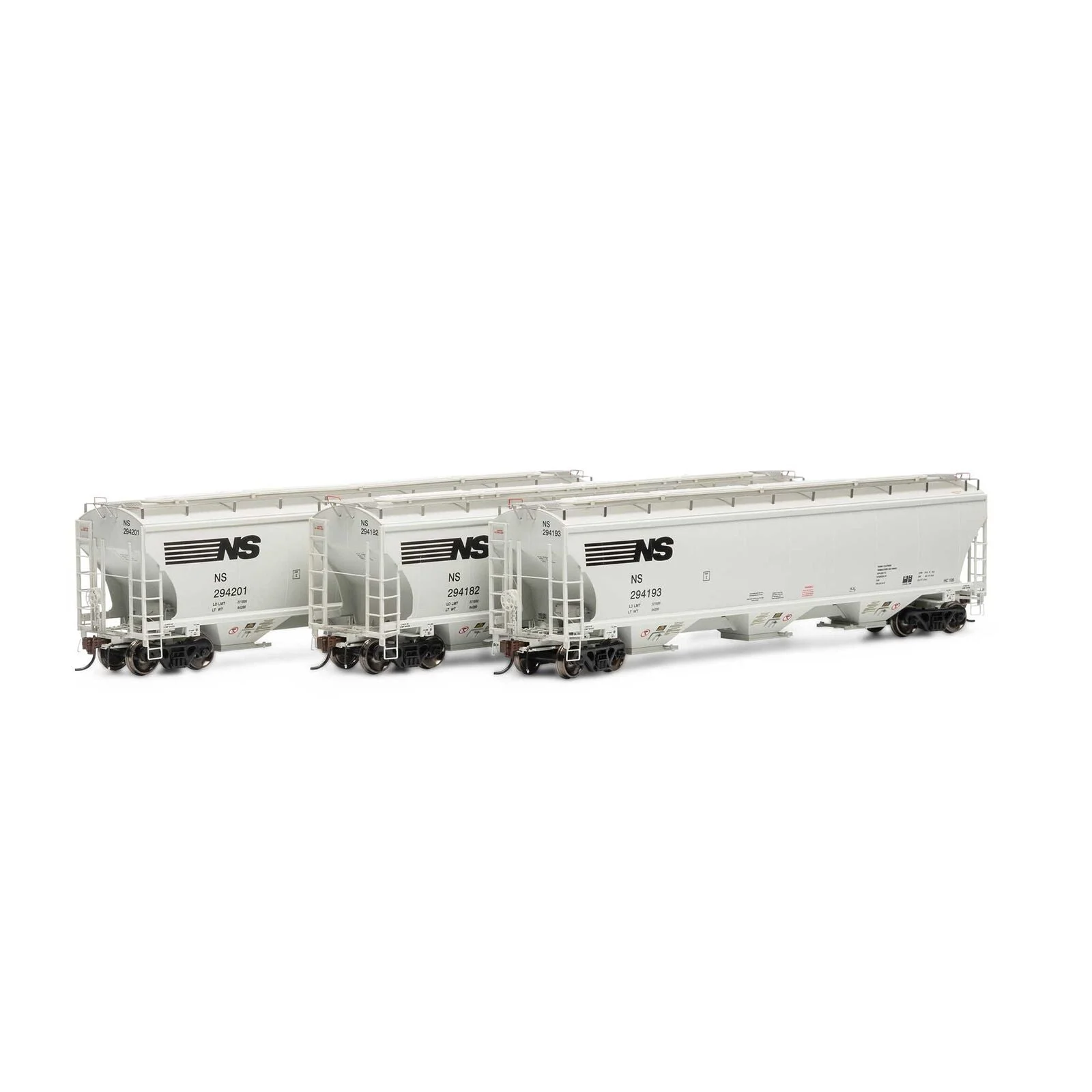 Athearn Genesis HO Scale Norfolk Southern Trinity 3-Bay Hoppers 3 Pack #1