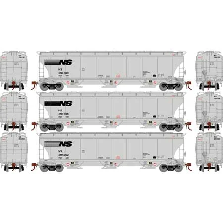 Athearn Genesis HO Scale Trinity 3-Bay Hoppers, NS # 2 (3)