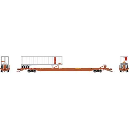 Athearn Genesis N Scale F89-F Flat w/Trailer, KCS #8580
