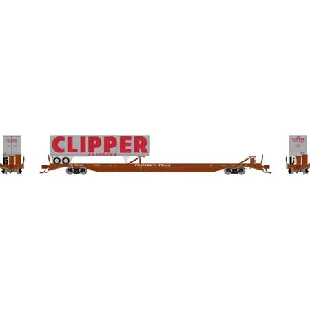 Athearn Genesis N Scale F89-F Flat w/Trailer, TTX/Brown #153322