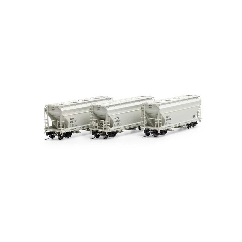 Athearn Genesis N Scale ACF 2970 Covered Hopper, ACFX (3)