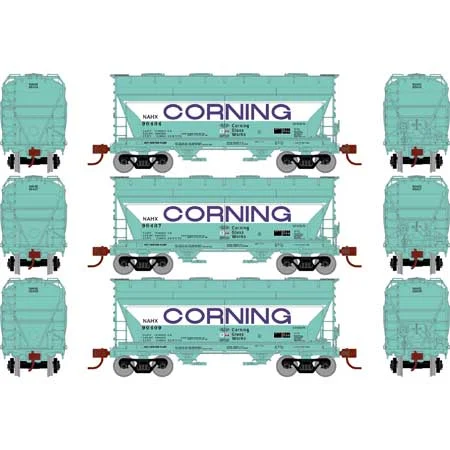 Athearn Genesis N Scale ACF 2970 Covered Hopper, NAHX (3)